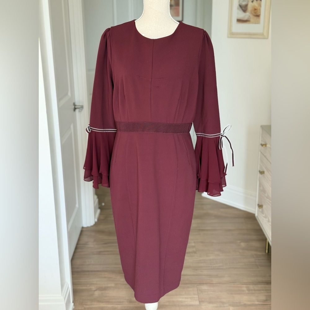 Eva Mendes for New York & Company Wine Long Sleeve Dress